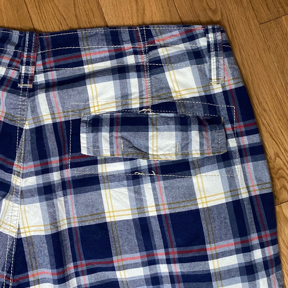 Nautica Jean Co. Blue, White, Red, & Yellow Plaid Bermuda Shorts - Picture 7 of 16